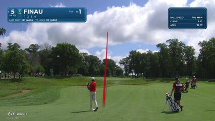 Tony Finau flashes for birdie at 3M Open