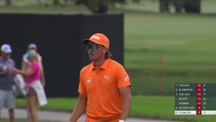 Rickie Fowler gets to 9-under with birdie on No. 12 at Cadillac