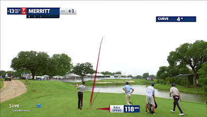 Troy Merritt's tight tee shot yields birdie at Charles Schwab