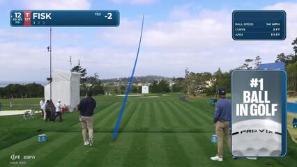 Steven Fisk sinks 28-foot birdie putt on No. 12 at Pebble Beach