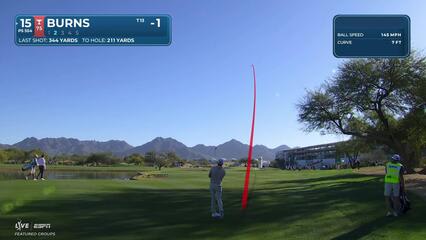Sam Burns taps in from 3 inches for birdie on No. 15 at WM Phoenix Open