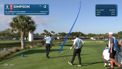 Webb Simpson hits 187-yard drive to 7 feet, sets up birdie on No. 5