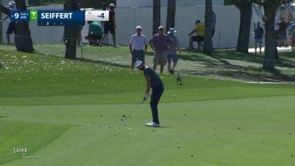 Chase Seiffert throws a dart to set up birdie at Honda
