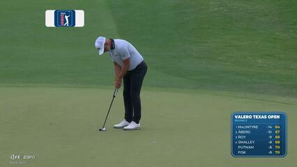 Paul Waring drains 5-foot birdie putt on No. 9 at Valero
