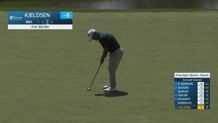 Søren Kjeldsen makes birdie on No. 16 at Principal Charity Classic