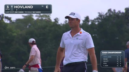 Viktor Hovland's 126-yard approach sets up birdie on No. 3 at TOUR Championship