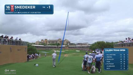 Brandt Snedeker hits tee shot to 8 feet, sets up birdie on No. 16 at Valero