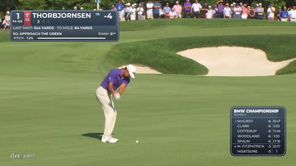 Michael Thorbjornsen sinks 11-foot birdie putt on No. 1 at BMW Championship