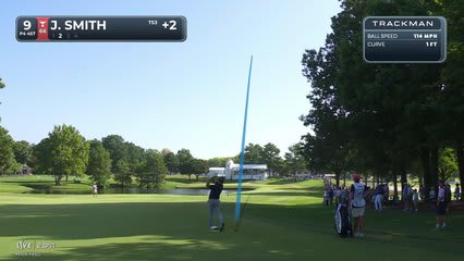 Jordan L Smith's 161-yard approach sets up birdie on No. 9 at FedEx St. Jude