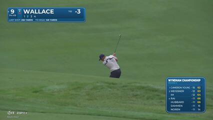 Matt Wallace makes birdie on No. 9 at Wyndham