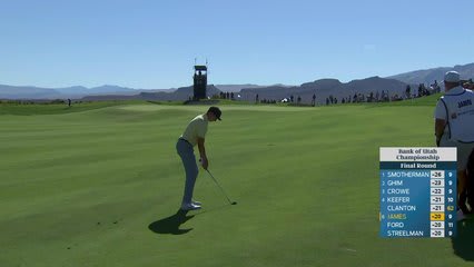 Ben James's 95-yard approach sets up birdie on No. 10 at Bank of Utah