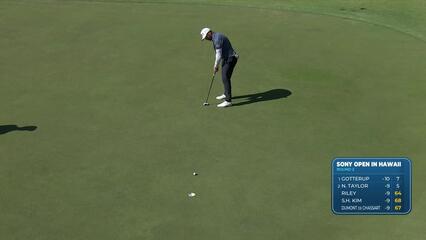 Matthieu Pavon taps in from 1 foot for birdie on No. 9 at Sony Open