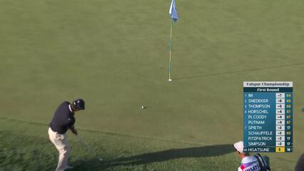 Ryo Hisatsune sinks 16-foot birdie putt on No. 8 at Valspar