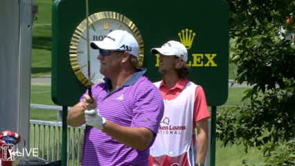 Dawie van der Walt nearly makes the big bird on No. 10 at Quicken Loans
