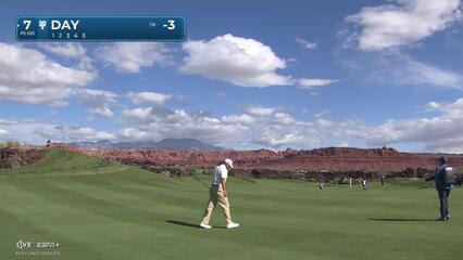 Jason Day sinks 1-foot birdie putt on No. 7 at Bank of Utah