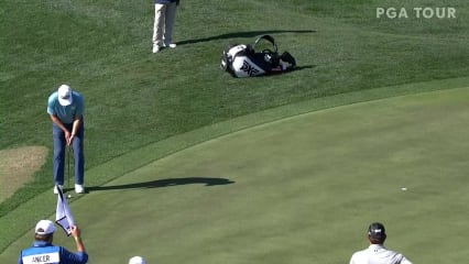 Rob Oppenheim two-putts from the fringe for birdie at The American Express