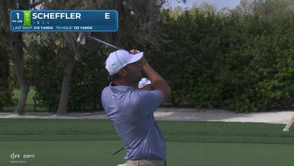 Scottie Scheffler holes out 11-foot birdie putt on No. 1 at Arnold Palmer