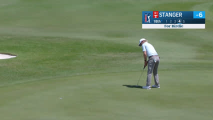 Jimmy Stanger sinks the birdie putt at Puerto Rico