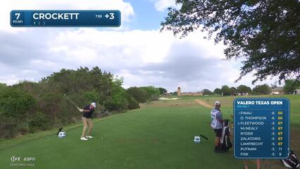Charlie Crockett hits tee shot to 7 feet, sets up birdie on No. 7 at Valero