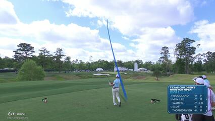 Billy Horschel hits 164-yard drive to 11 feet, sets up birdie on No. 2 at Texas Children's