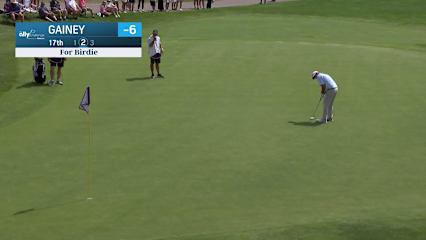 Tommy Gainey makes birdie putt on No. 17 at The Ally Challenge