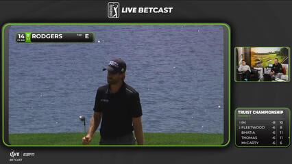 Patrick Rodgers drains 20-foot birdie putt on No. 14 at Truist Championship