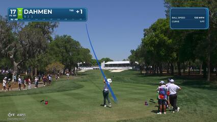 Joel Dahmen hits 200-yard drive to 10 feet, sets up birdie on No. 17 at Valspar