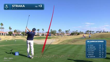 Sepp Straka hits 172-yard tee shot to 9 feet, sets up birdie on No. 4 at The American Express