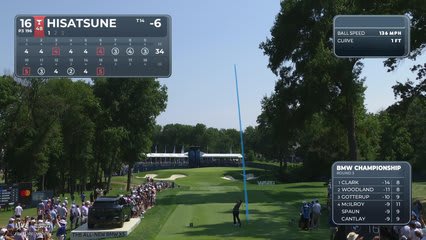 Ryo Hisatsune sinks 64-foot birdie putt on No. 16 at BMW Championship