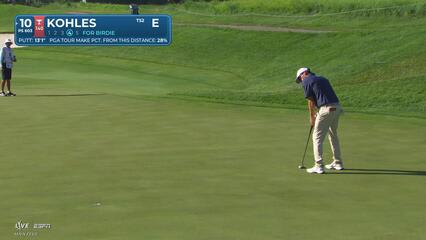 Ben Kohles drains 13-foot birdie putt on No. 10 at John Deere