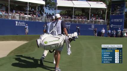 Zach Johnson makes birdie on No. 18 at Principal Charity Classic
