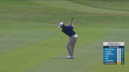 Justin Hastings sticks approach to set up birdie at Mexico Open