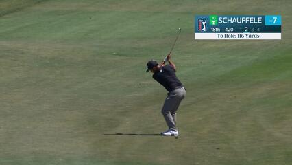 Xander Schauffele hits 116-yard approach to 1 foot, makes birdie on No. 18 at Valspar