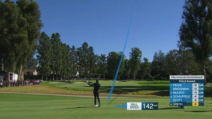 Jordan Spieth taps in from 2 feet for birdie on No. 1 at The Genesis