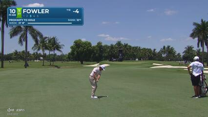 Rickie Fowler's 106-yard approach sets up birdie on No. 10 at Cadillac