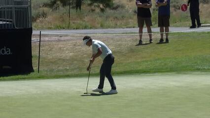 Isaiah Salinda makes birdie on No. 17 at Barracuda