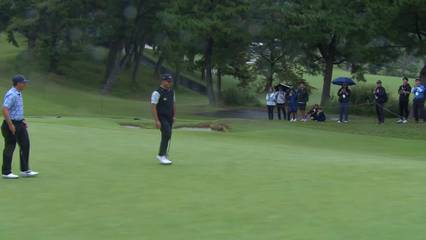 Si Woo Kim sinks 27-foot birdie putt on No. 1 at Baycurrent