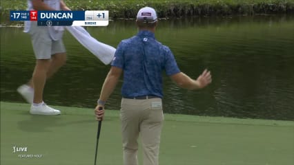 Tyler Duncan pours in a birdie putt at Cognizant Classic