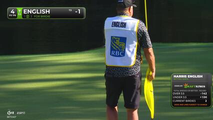 Harris English sinks a 23-foot birdie putt on No. 4 at RBC Heritage