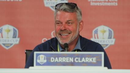 Darren Clarke interview after Day 1 matches at the Ryder Cup