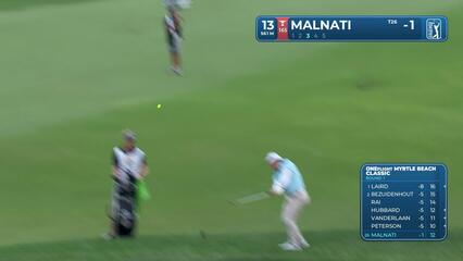 Peter Malnati sinks 9-foot birdie putt on No. 13 at ONEflight Myrtle