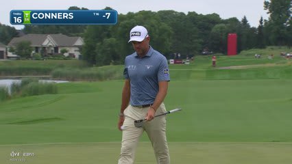 Corey Conners sinks 16-foot birdie putt on No. 16 at 3M Open