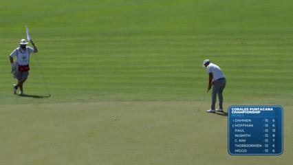 Scott Piercy puts in birdie putt at Corales Puntacana