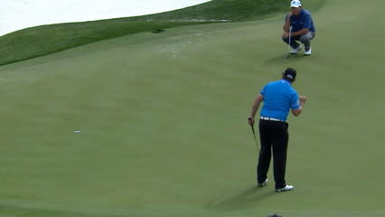 Andrew "Beef" Johnston birdies No. 18 at Waste Management