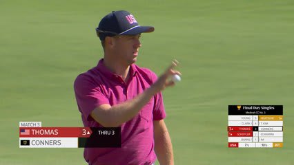 Justin Thomas makes birdie on No. 3 at Sunday Singles