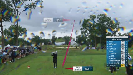 Patrick Cantlay hits tee shot to 6 feet, sets up birdie on No. 5 at Rocket Classic