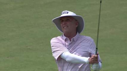 Kevin Sutherland makes birdie on No. 12 at Principal Charity Classic