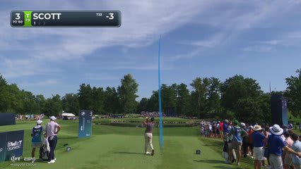 Adam Scott sinks 27-foot birdie putt on No. 3 at BMW Championship