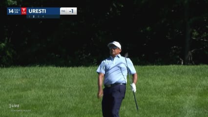 Omar Uresti's pitch and birdie at John Deere