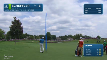 Scottie Scheffler's 154-yard approach sets up birdie on No. 2 at 3M Open